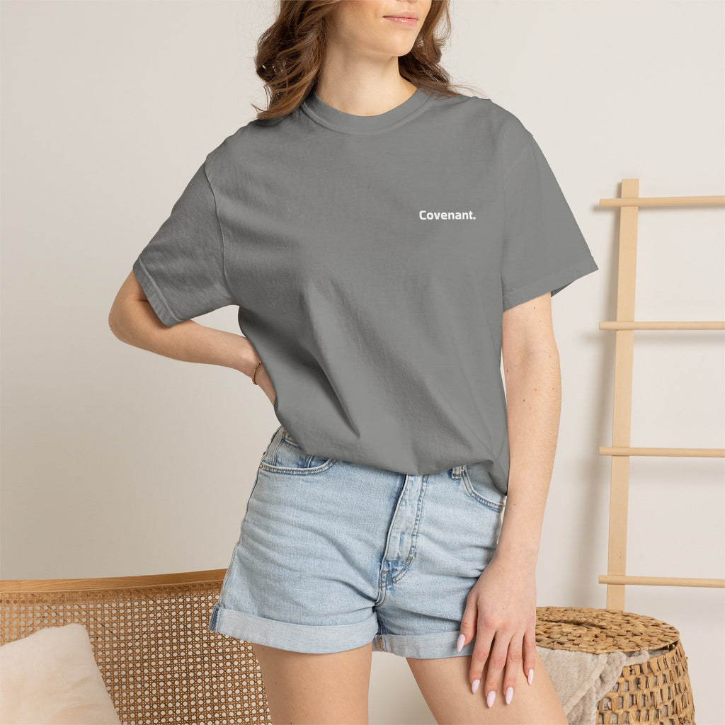 Covenant. Chest Logo T-Shirt — Minimalist Religious Graphic Tee