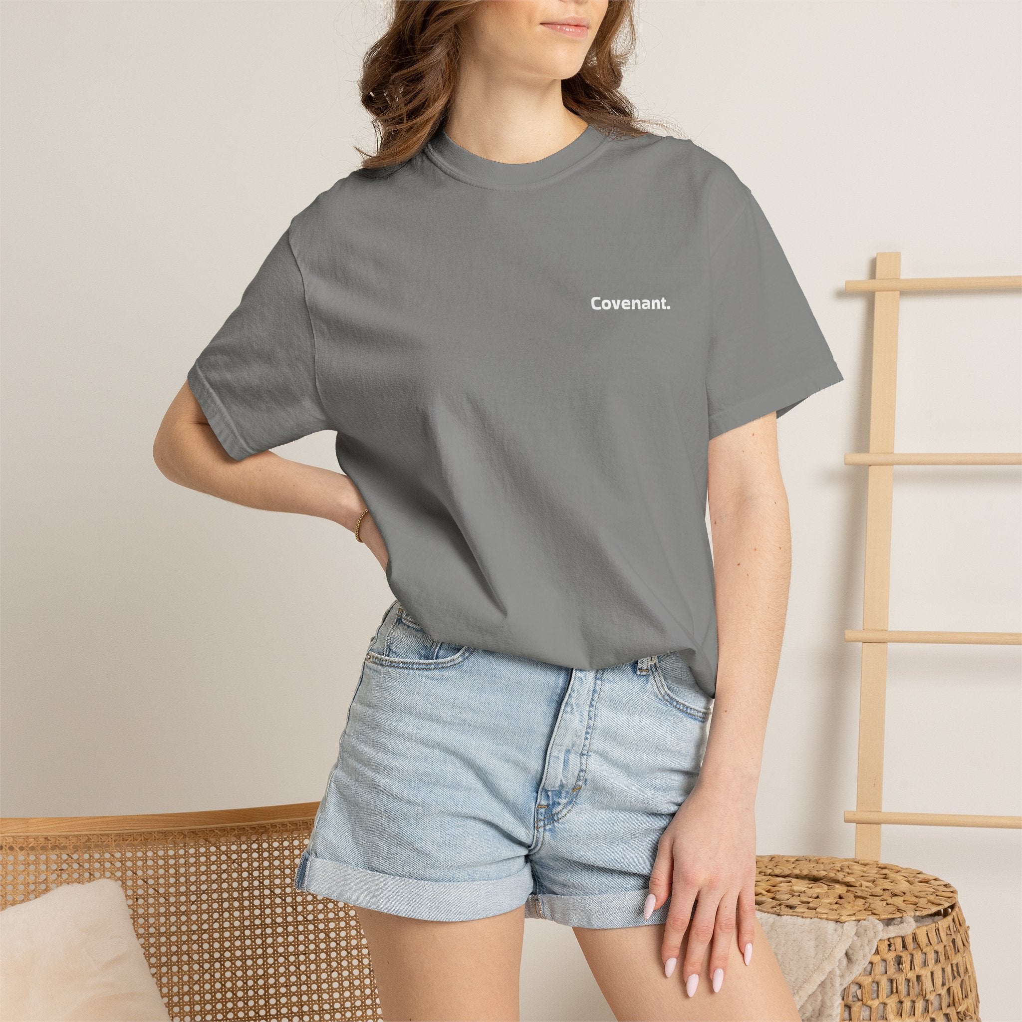 Covenant. Chest Logo T-Shirt — Minimalist Religious Graphic Tee