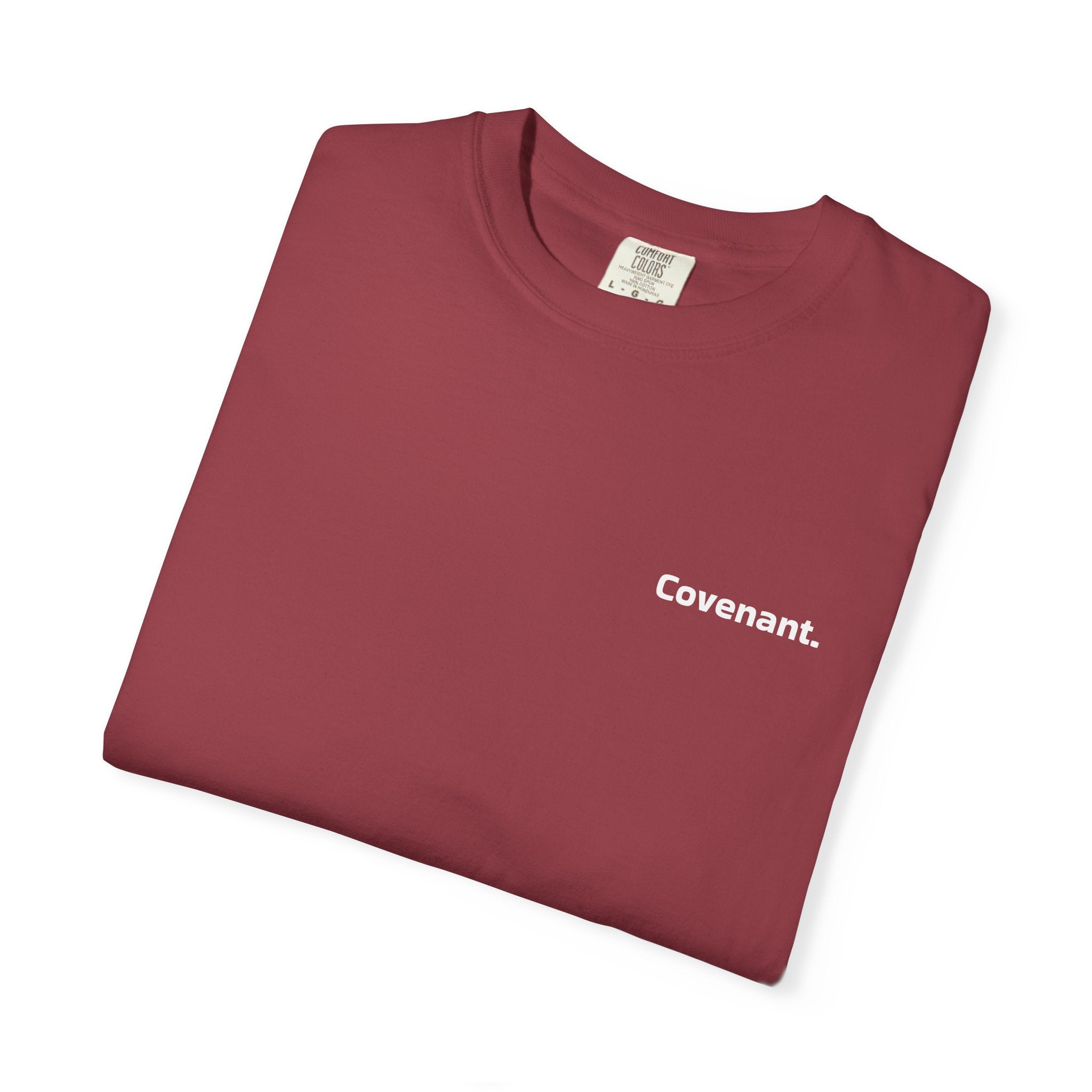 Covenant. Chest Logo T-Shirt — Minimalist Religious Graphic Tee