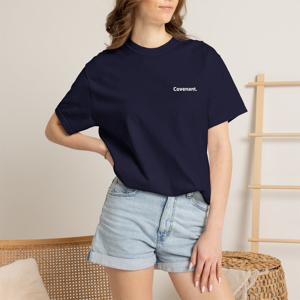 Covenant. Chest Logo T-Shirt — Minimalist Religious Graphic Tee