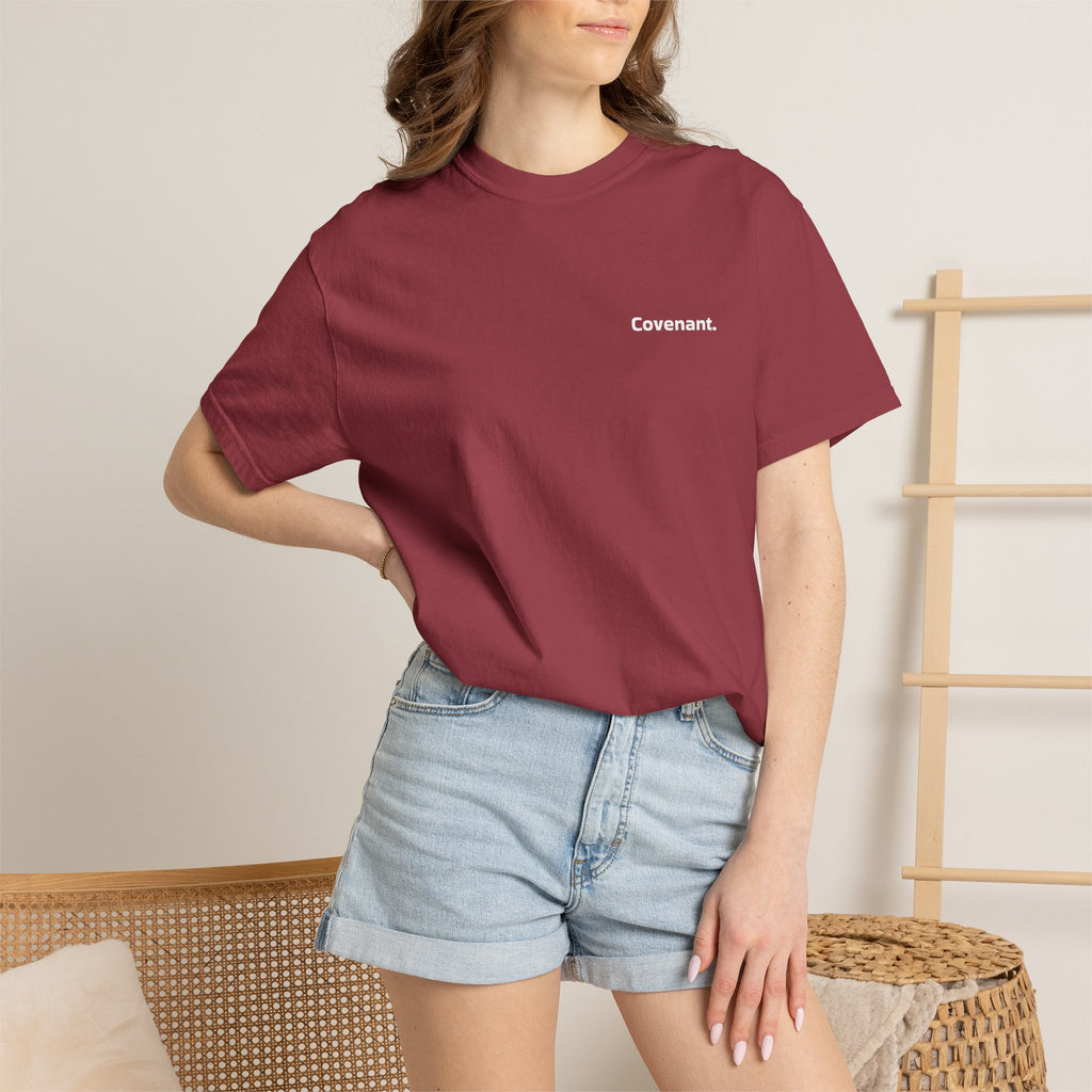 Covenant. Chest Logo T-Shirt — Minimalist Religious Graphic Tee
