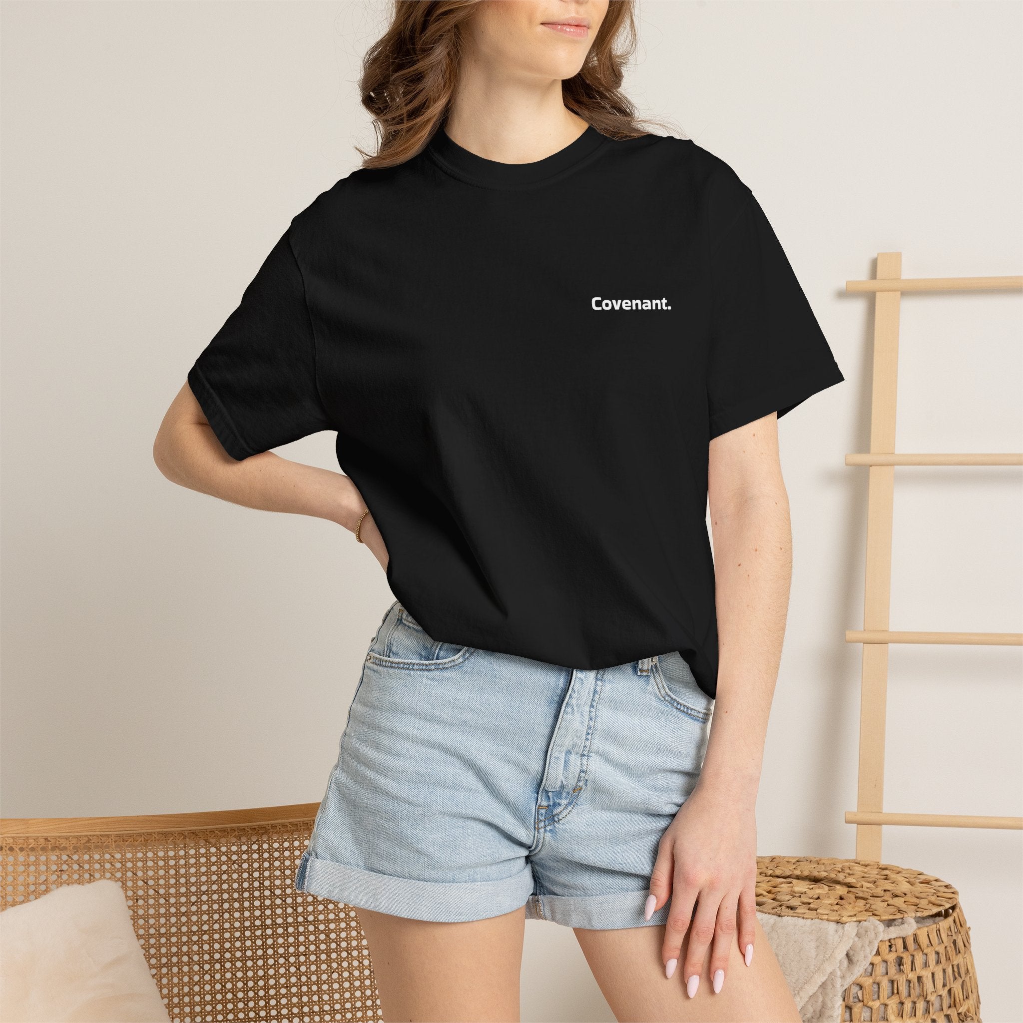 Covenant. Chest Logo T-Shirt — Minimalist Religious Graphic Tee